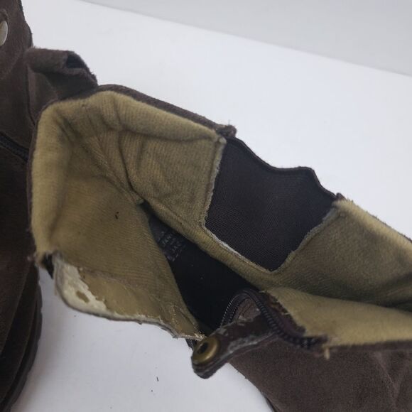 Janie and jack side sip brown suede moto booties - Picture 6 of 13